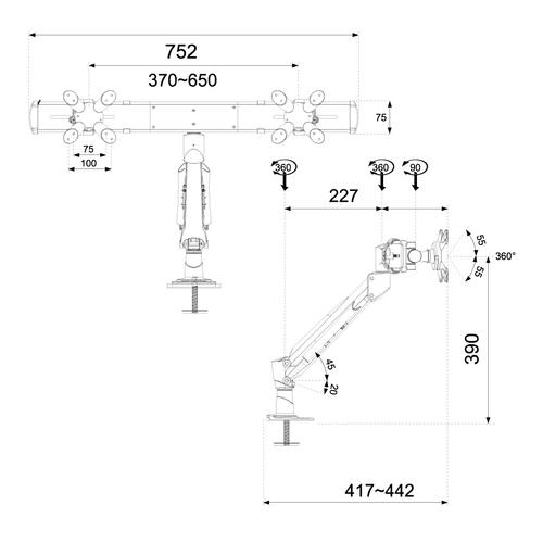 Neomounts FPMA-D940DG monitor arm