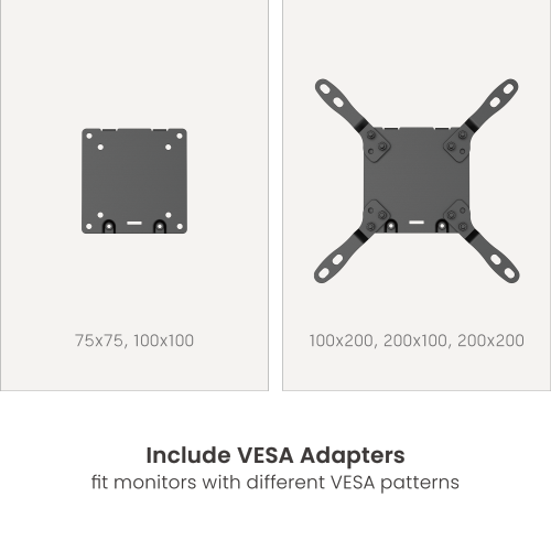Superzware Monitorarm met Gasveer en USB-A- en USB-C-poorten - Max 57 inch