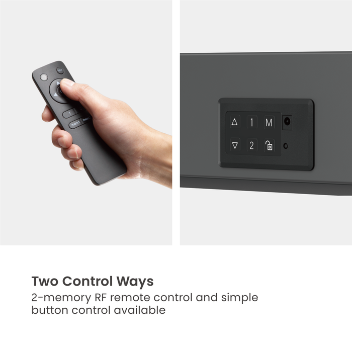 Wolff Mount TVB-136 | Elektrisch in hoogte verstelbaar presentatie meubel  Geschikt voor 50–90 inch | VESA 900x600 | Max. 90 kg