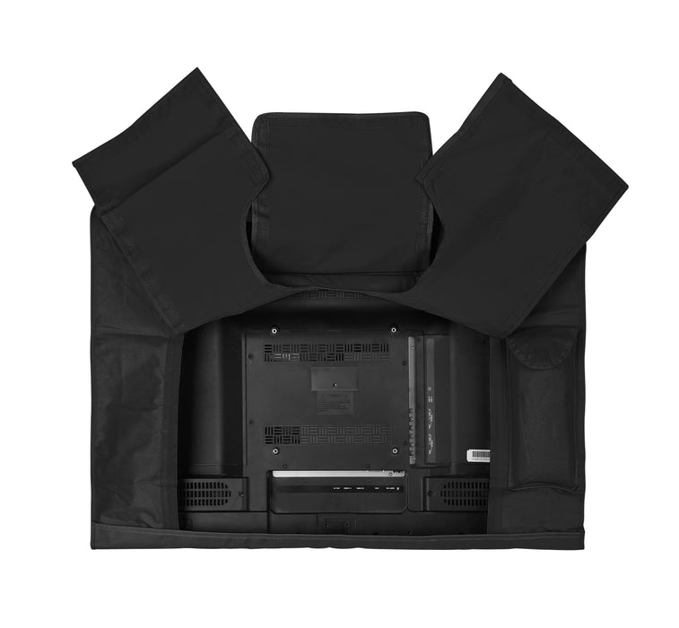TV-Beschermhoes voor Buiten | 50" - 52" | Uitstekende Kwaliteit Oxford-Doek | Apart vak voor Afstandsbediening | Zwart