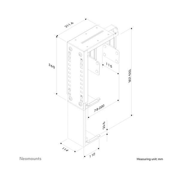 Neomounts CPU-D100 zwart computer beugel